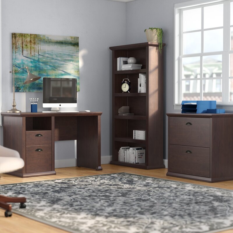 Three Posts Ferrell Desk Bookcase And Filing Cabinet Set And Reviews Wayfair 7301